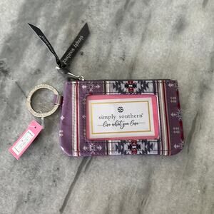 NWT Simply Southern Aztec Print ID Card Holder Coin Purse key chain